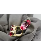 Vintage bijuterii Cercei Rubin Aur galben 14K vec021y